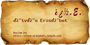 Ötvös Erzsébet névjegykártya
